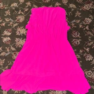 SHEIN Hot Pink Strapless Sundress